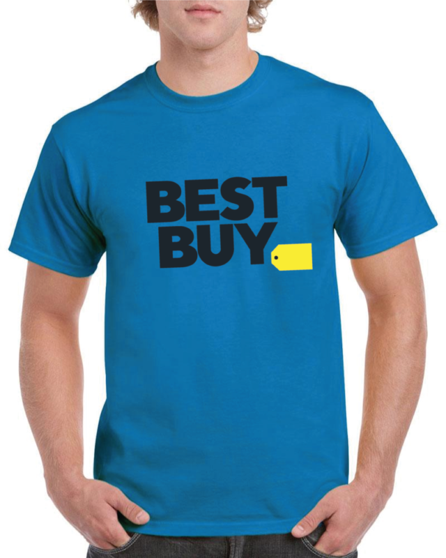 t-shirt med tryck, blå, storsäljare